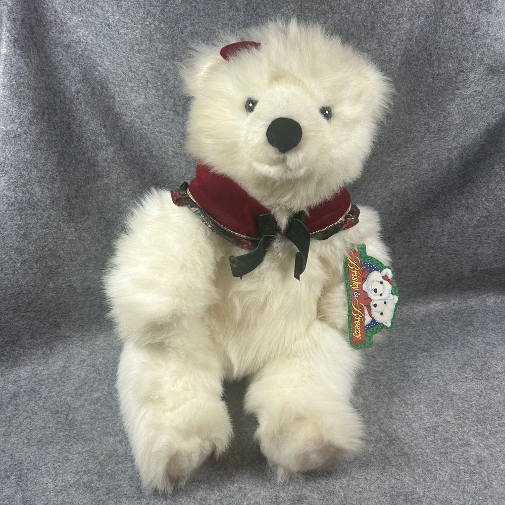 Commonwealth Brisky & Breezy Polar Bear Plush 18" White Holiday Velvet Cape